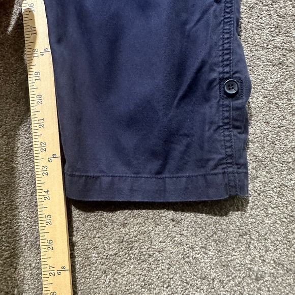 Talbots Cropped Comfort Pants Women 18WP Blue Pull On Drawstring - Picture 9 of 12